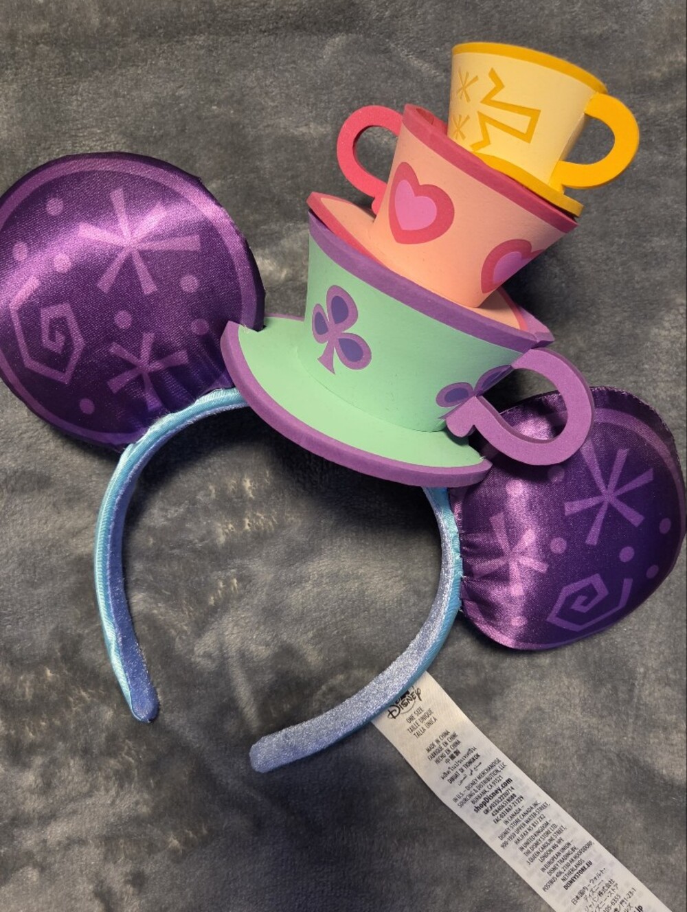 Disney Alice In Wonderland Mad Tea Party Minnie Ears Headband
